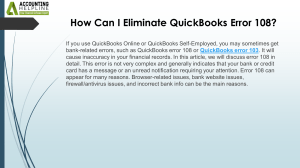 Effortless fixes for QuickBooks Error Code 103