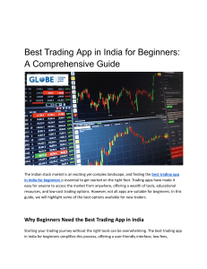 Best Trading App in India for Beginners  A Comprehensive Guide