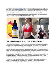 VivaSlim Weight Burn Drops Real Reviews 