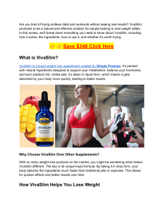 VivaSlim Review  Does This Weight Loss Supplement Really Work 