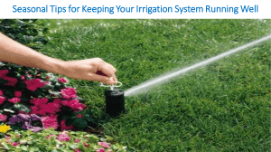 Seasonal Tips for Keeping Your Irrigation System Running Well