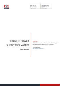 SOW - CRUSHER POWER SUPPLY CIVIL WORKS