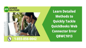 How to Fix QuickBooks Web Connector Error QBWC1013 in Simple Steps