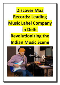 Discover Maa Records - Leading Music Label Company in Delhi Revolutionizing the Indian Music Scene