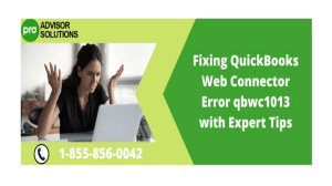 How to Fix QuickBooks Web Connector Error QBWC1013 Quickly and Effectively