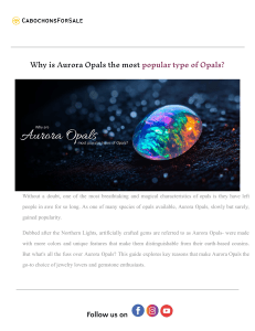 Why is Aurora Opals the most popular type of Opals .docx