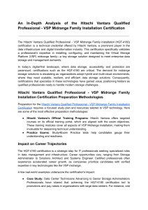 An In-Depth Analysis of the Hitachi Vantara Qualified Professional - VSP Midrange Family Installation Certification