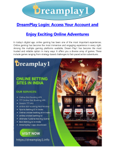 DreamPlay Login Access Your Account and Enjoy Exciting Online Adventures