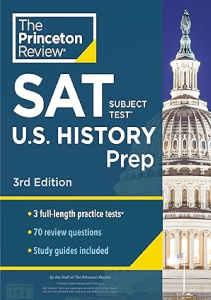 AMAZING BOOK Princeton Review SAT Subject Test U S History Prep 3rd Edition 3 Practice 