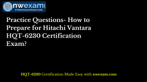 Practice Questions- How to Prepare for Hitachi Vantara HQT-6230 Certification Exam?