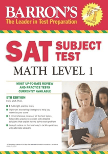 BEST BOOK Barron s SAT Subject Test Math Level 1