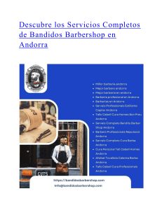 Descubre los Servicios Completos de Bandidos Barbershop en Andorra