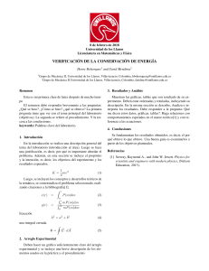 Verificación de la Conservación de Energía