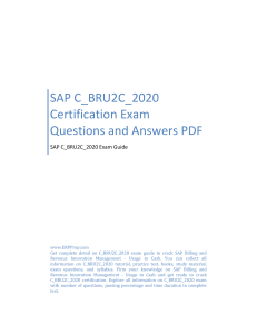 SAP C_BRU2C_2020 Certification Exam Questions and Answers PDF