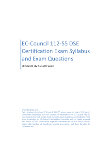 EC-Council 112-55 DSE Certification Exam Syllabus and Exam Questions