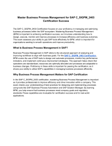 Master Business Process Management for SAP C SIGPM 2403 Certification Success