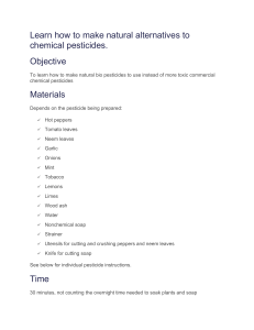 MAKING NATURAL ALTERNATIVES TO CHEMICAL PESTICIDES