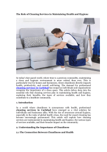 Cleaning Services & Health: Maintaining Hygiene