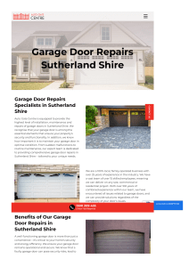 Garage Door Repairs Sutherland Shire