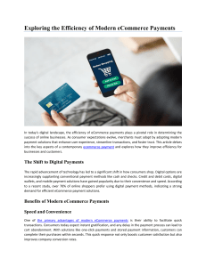 Exploring the Efficiency of Modern eCommerce Payments
