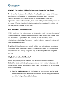 Why AWS Training from ExitCertified is a Game-Changer for Your Career