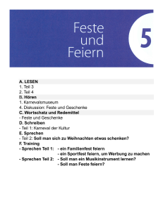 5. Feste und Feiern