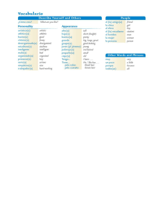 W10 -- vocab list