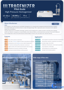 UltraGenizer Pilot-Scale High Pressure Homogenizer