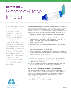 How to Use a Metered-Dose Inhaler: Step-by-Step Guide