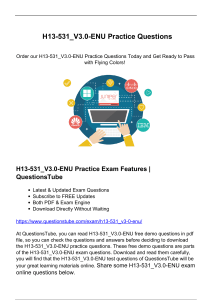 Huawei H13-531 V3.0-ENU Practice Test - A Quick Way to Pass the H13-531 V3.0-ENU Exam