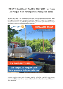 5. Jual Tangki Air Penguin Kirim Karangsentosa Kabupaten Bekasi