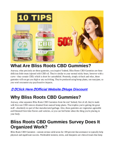 Bliss Roots CBD Gummies SCAM WARNING What Consumer Says