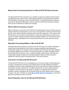 Master Batch Processing Solutions for Microsoft DP-203 Exam Success