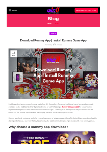 Download Rummy App  Install Rummy Game App