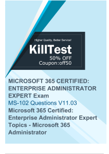 Microsoft MS-102 Exam Questions - Best for Your MS-102 Exam Preapration