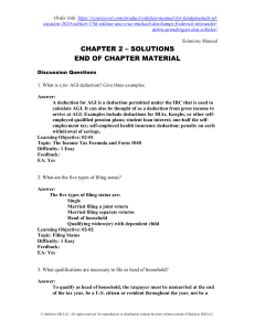 Solution Manual For Fundamentals of Taxation 2024 Edition, 17th Edition, Ana Cruz, Michael Deschamps, Frederick Niswander, Debra Prendergast, Dan Schisler