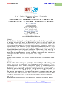 Énergies renouvelables et développement durable au Maroc