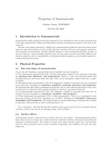 Properties of Nanomaterials by Vaibhav Verma