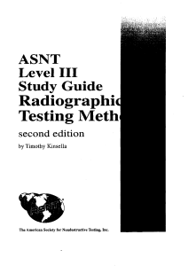 ASNT LEVEL III Study Guide (RT)