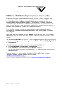 VCE Physics Electronic Symbols Table