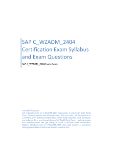 SAP C_WZADM_2404 Certification Exam Syllabus and Exam Questions