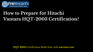 How to Prepare for Hitachi Vantara HQT-2003 Certification?