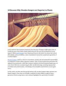 10 Reasons Why Wooden Hangers are Superior to Plastic