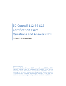 EC-Council 112-56 SCE Certification Exam Questions and Answers PDF