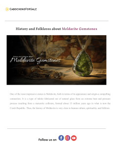 History and Folklores about Moldavite Gemstones.docx