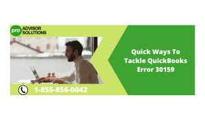 QuickBooks Error 30159 Troubleshooting Guide and Solutions