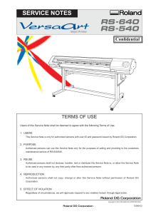 Roland RS-640 Service Notes Manual