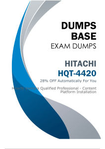 Get Valid Hitachi HQT-4420 Dumps (V8.02) for Exam Preparation