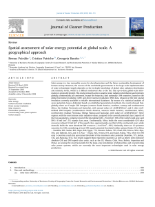 Global Solar Energy Potential: Spatial Assessment