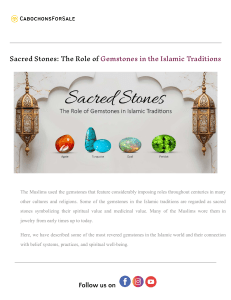 Sacred Stones  The Role of Gemstones in the Islamic Traditions.docx